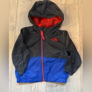 The North Face Hooded Mesh-Lined Jacket - Red & Gray